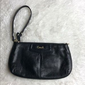Black coach wristlet